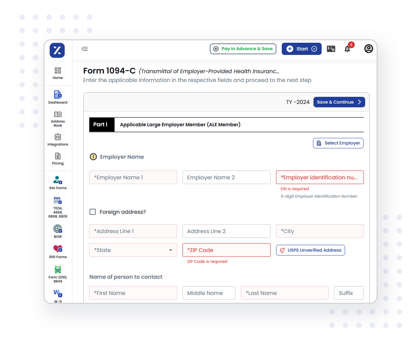 Simplify your 1095-C forms filing in just Four steps