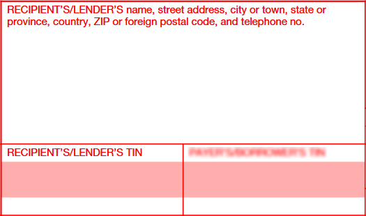 Lender/Recipient details