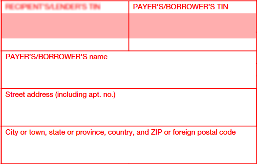 Borrower/Payer details and account number