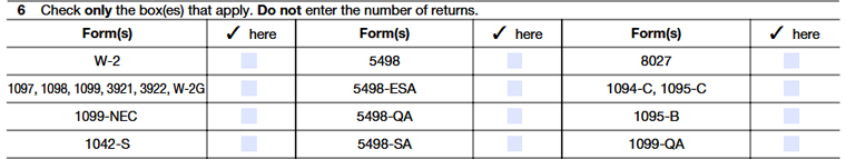 Check the appropriate box(es) for the Form You Need an Extension.