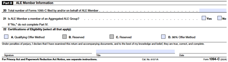 Part II - ALE Member Information: