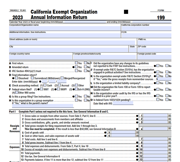 CA FTB - Form 199