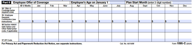 Part II - Employee Offer of Coverage 