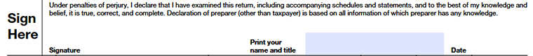 Step 6: Sign the form