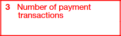 Box 3: Number of Payment Transactions