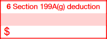 Box 6: Section 199A(g) Deduction