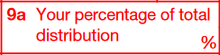 Box 9a: Your Percentage of Total Distribution