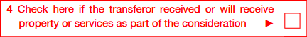 Box 4: Non-Cash Consideration