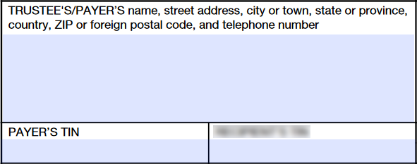 Trustee/Payer details