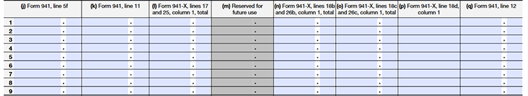 Client and Employee Information column j