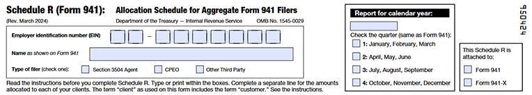 Instructions for Completing Schedule R