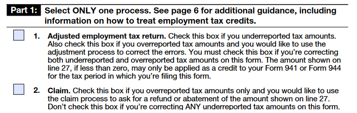 Part 1: Select ONLY One Process