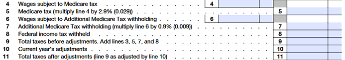 Step 2: Calculate Medicare and Taxes