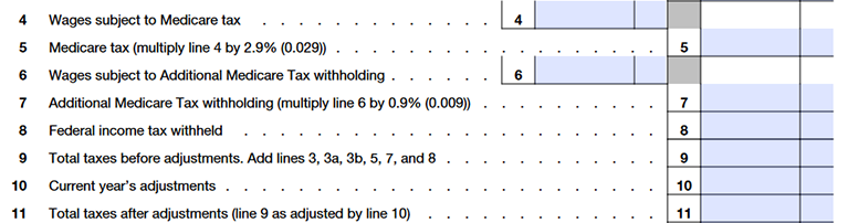 Step 2: Calculate Medicare and Taxes