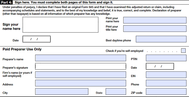 Part 4: Sign the form