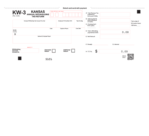 Kansas Form KW-3: Annual Withholding Tax Return